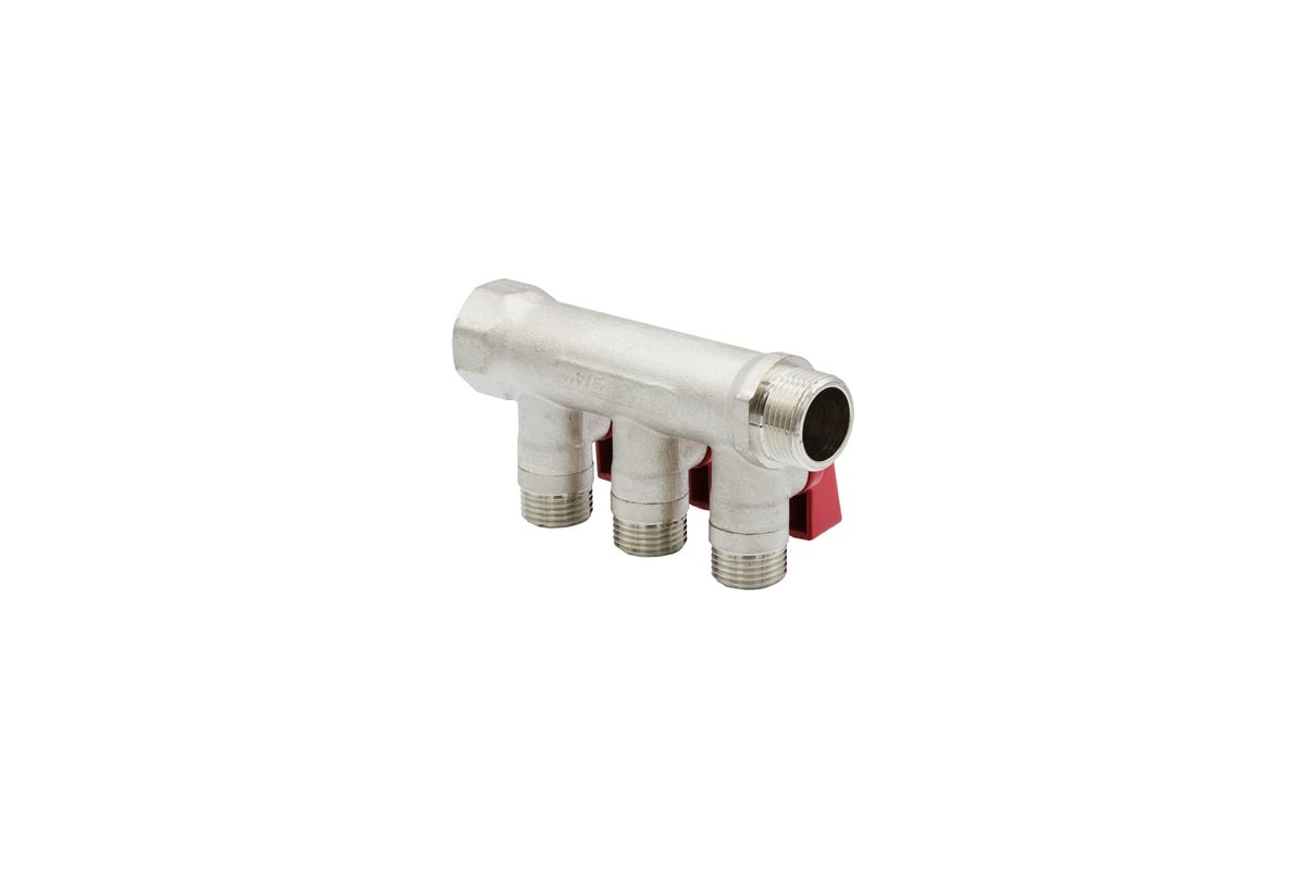 Коллектор VRT 3/4"x1/2", с отсечными кранами, 3 выхода 531862