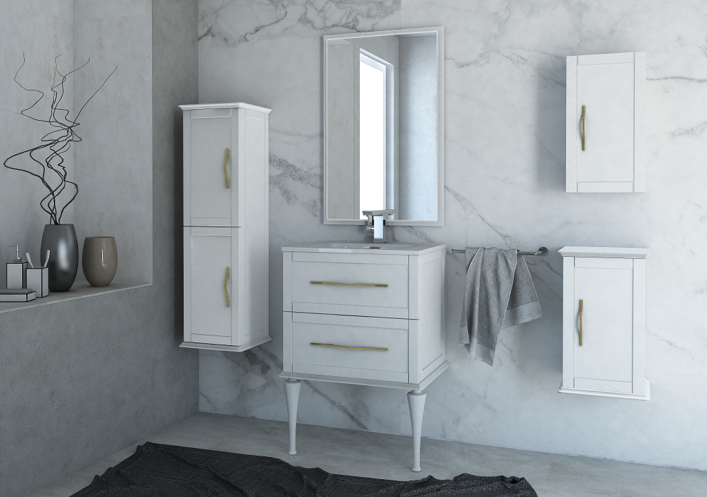 Мебель для ванной Cezares Tiffany 60 см Bianco opaco