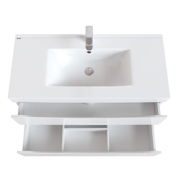 Мебель для ванной Iddis Cloud 100 см напольная, белый