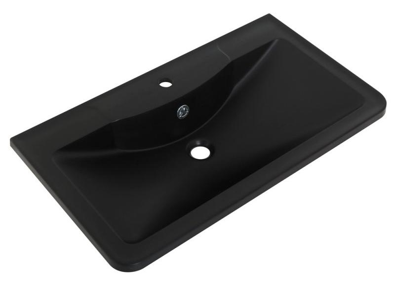 Раковина BelBagno BB800/455-LV-ART-ALR-NERO 80 см черный матовый