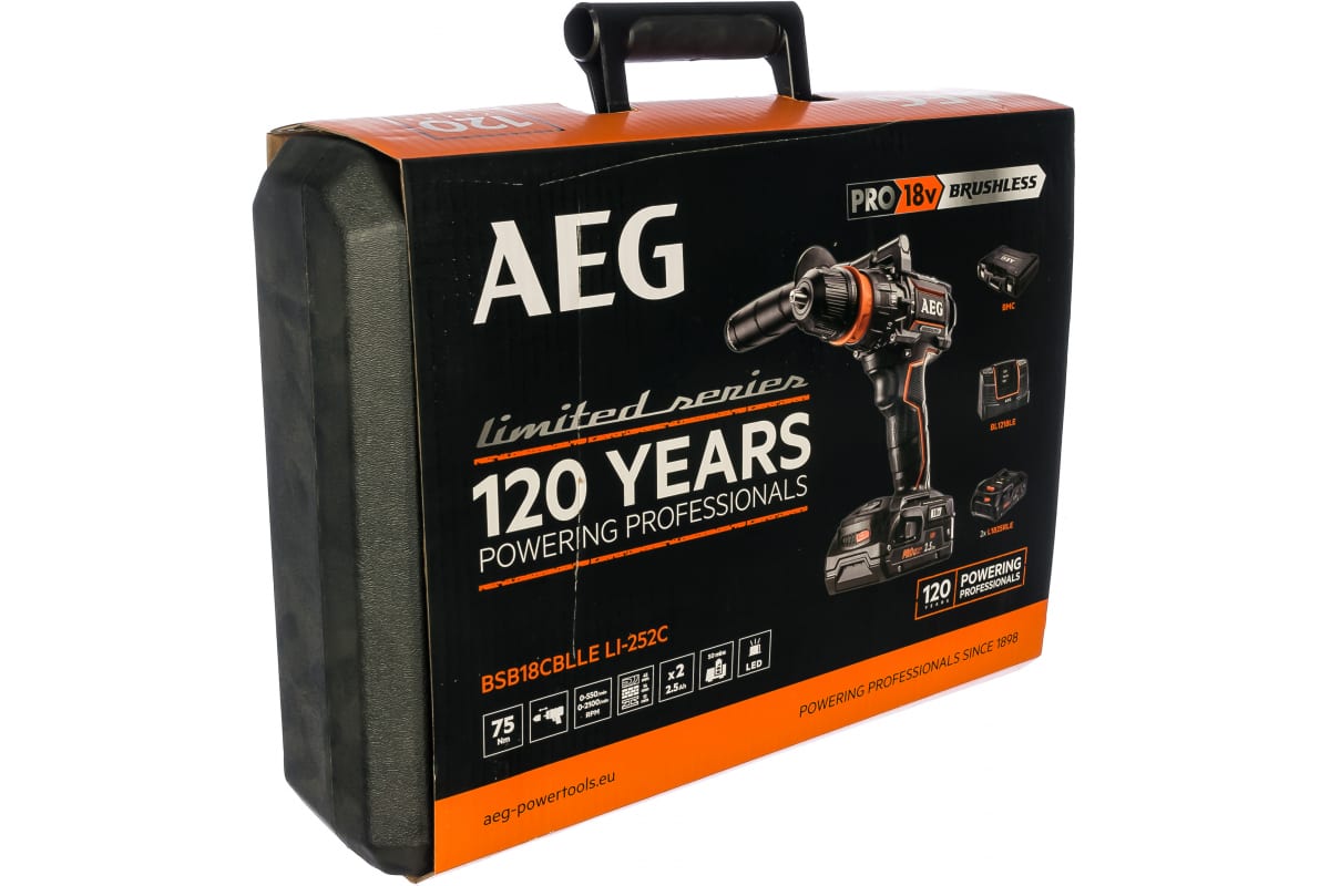 Дрель-шуруповерт AEG BSB18CBLLE LI-252CKIT1 4935464411