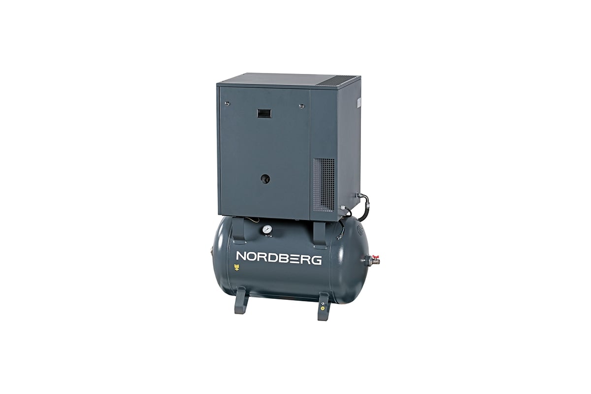 Компрессор винтовой Nordberg 7.5 кВт, 10 Бар, 1000 л/мин, ресивер 270 л NCS270/1000-10