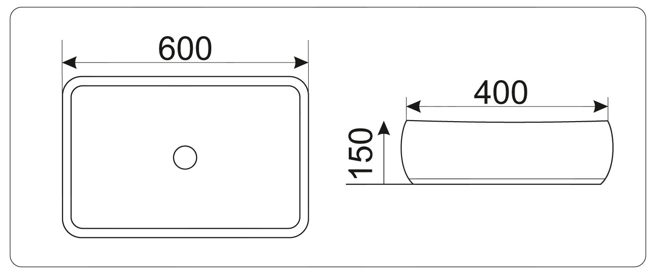 Раковина CeramaLux N 9239 60 см