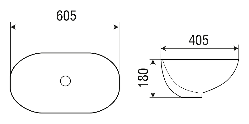 Раковина WeltWasser DEILBACH 6039 60.5 см, 10000004608 белый глянец