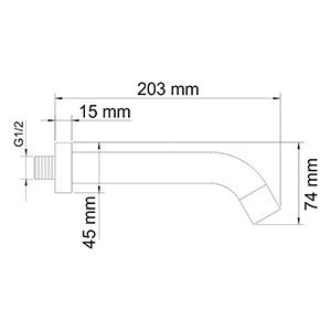 Душевой набор WasserKRAFT A174868  Thermo, потолочный излив