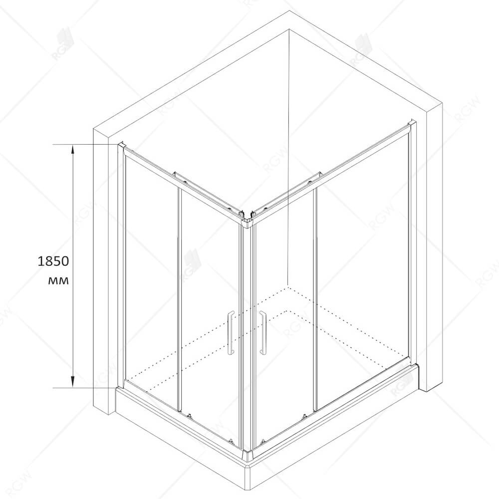 Душевой уголок RGW Classic CL-44 100x90 прозрачное, хром