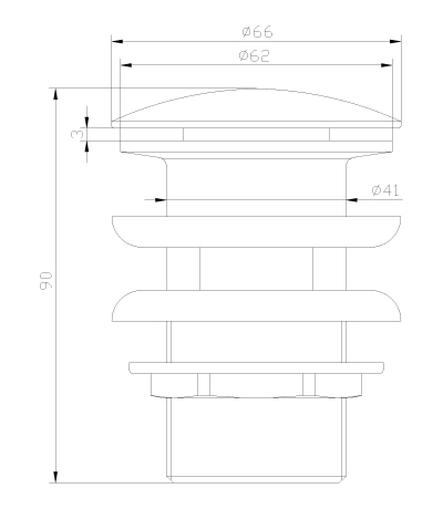 Донный клапан для раковины Lemark Jasmine LM6680B бронза