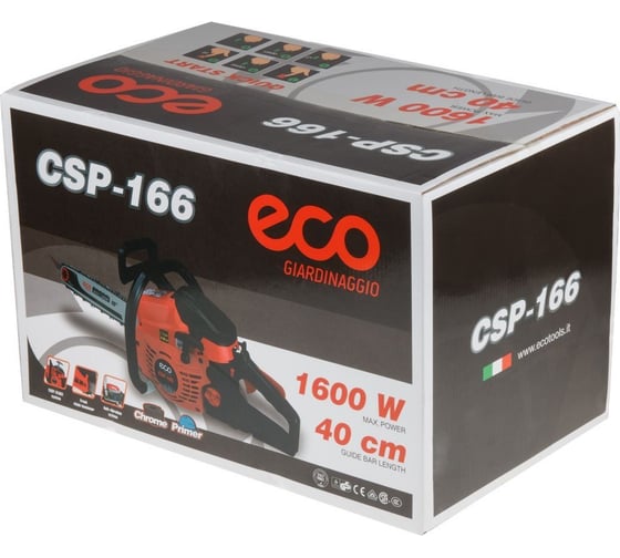 Бензопила Eco CSP-166 шина 40 см (16), 3/8 LP, 1.3 мм, 57 звеньев EC1560-6