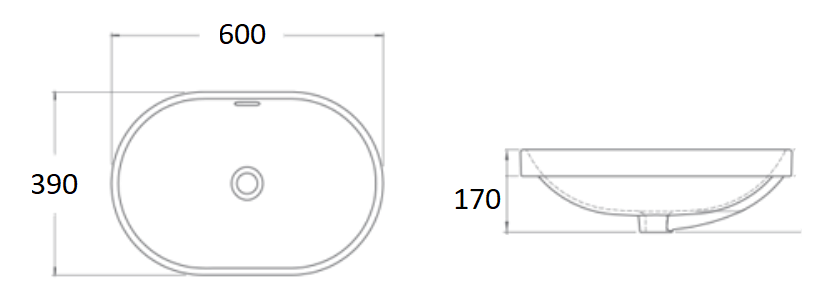 Раковина CeramaLux 5006С 60 см