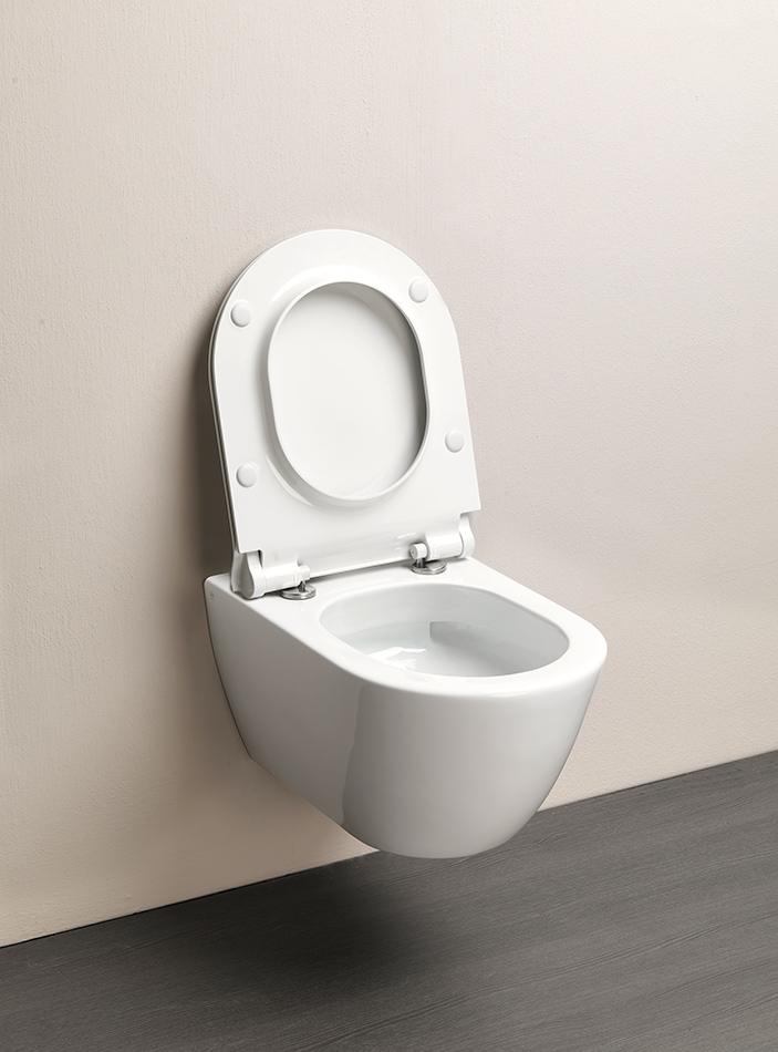 Подвесной унитаз GSI Pura 8815FR211 55x36 безободковый, белый с креплением
