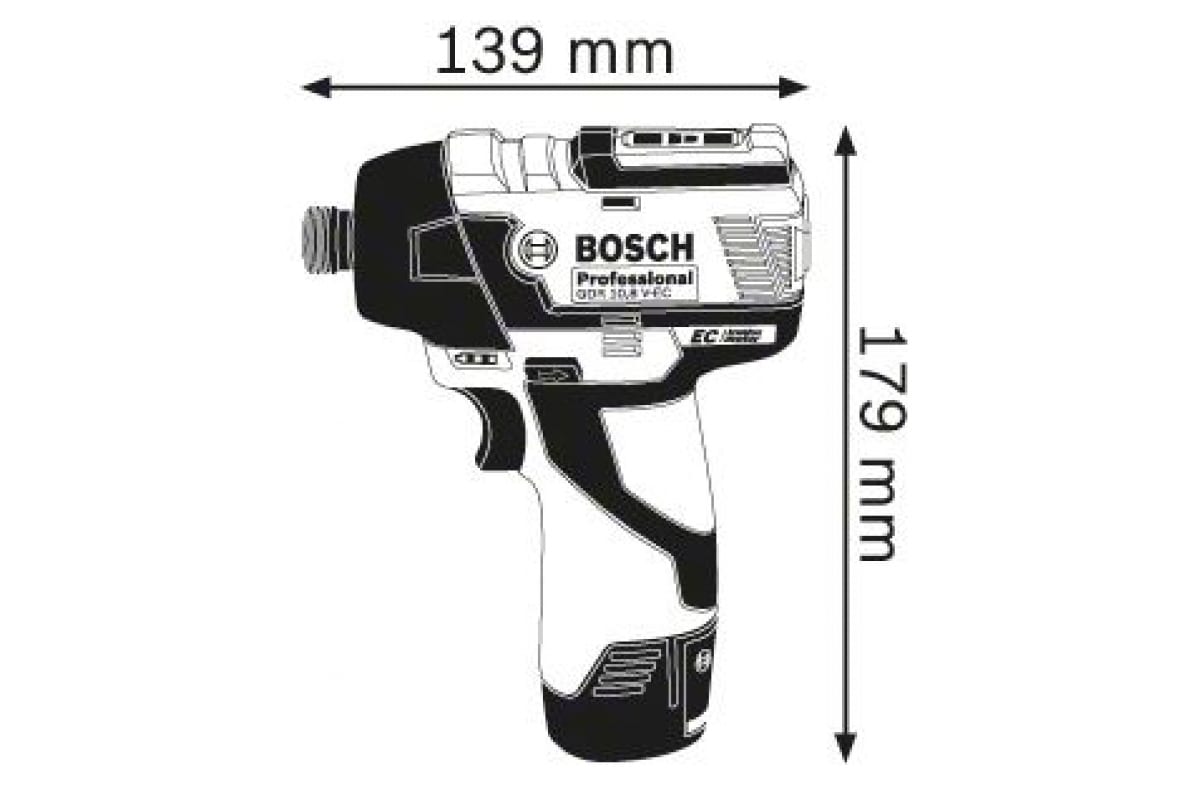 Аккумуляторный импульсный гайковерт Bosch GDR 12V-110 Solo 0.601.9E0.002