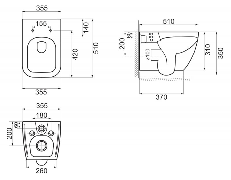 Подвесной унитаз BelBagno Alpina BB10100CHR/SC с сиденьем дюропласт soft close