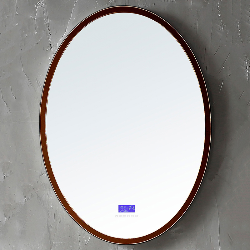 Зеркало Abber Stein 55 см с подсветкой, коричневый AS6610BR