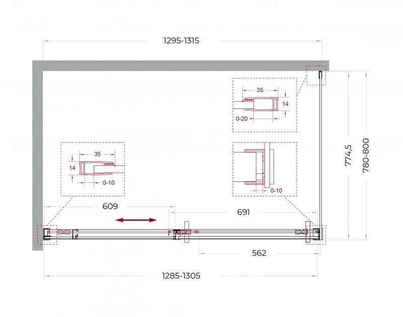 Душевой уголок BelBagno SOFT_CLOSE-1-AH-1-130/80-C-GM 130x80 прозрачный, оружейная сталь Душевой уголок BelBagno SOFT_CLOSE-1-AH-1-130/80-C-GM 130x80 прозрачный, оружейная сталь