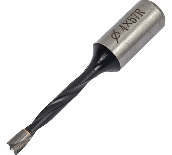 Сверло присадочное усиленное "глухое" (4x57.5 мм; S=10 мм; RH) ROTIS 412.0457R