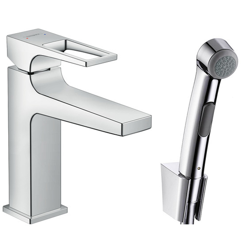 Смеситель для раковины Hansgrohe Metropol 110 74522000 с гигиен.душем