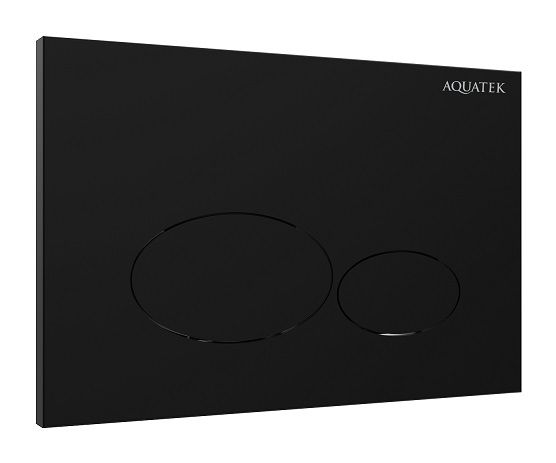 Подвесной унитаз SET Aquatek Классик-074 4в1, кнопка черный матовый