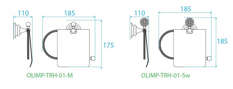 Держатель туалетной бумаги Cezares Olimp OLIMP-TRH-03/24-M золото