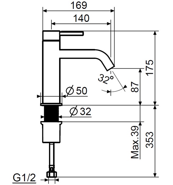 Смеситель для раковины Plumberia IXO XO0053OR золото