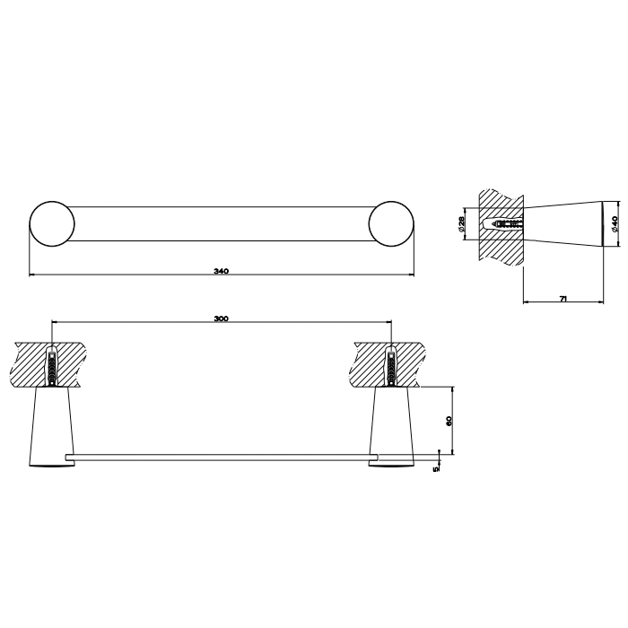 Полотенцедержатель Gessi Cono 45497.031