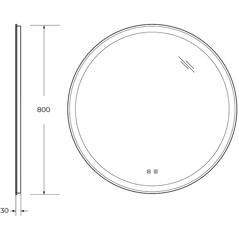 Зеркало BelBagno SPC-RNG-800-LED-TCH-SND 80x80 см с голос. управлением, антипар