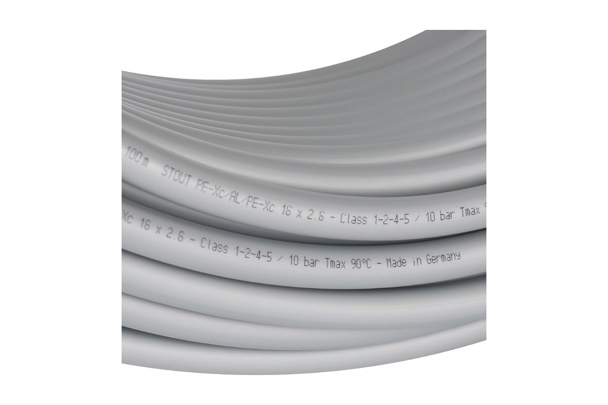 Стабильная труба PE-Xc/Al/PE-Xc STOUT 16x2.6, бухта 100 м SPS-0001-001626 RG008TN2SUJ02L