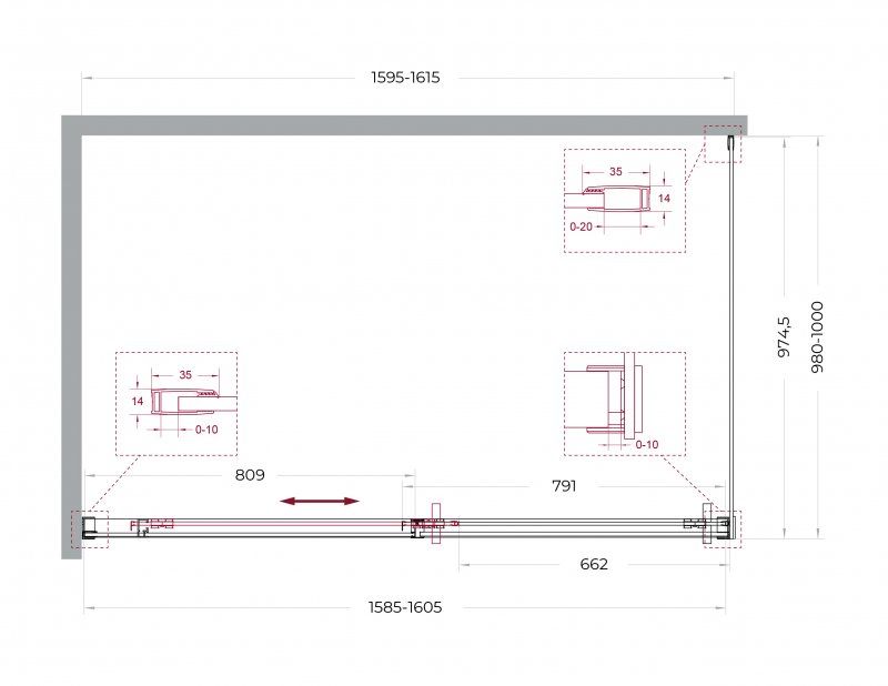 Душевой уголок BelBagno SOFT_CLOSE-1-AH-1-160/100-C-GM 160x100 прозрачный, оружейная сталь Душевой уголок BelBagno SOFT_CLOSE-1-AH-1-160/100-C-GM 160x100 прозрачный, оружейная сталь