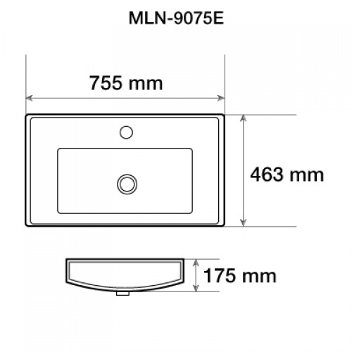 Раковина Melana MLN-9075E 75.5 см
