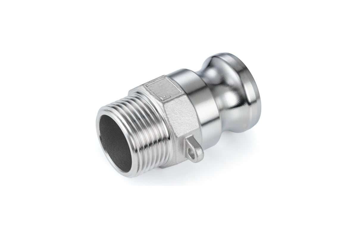 Камлок тип F TITAN LOCK серия EcoLine ниппель, наружая резьба BSP 3/4, AISI304, TL75FSS-EL