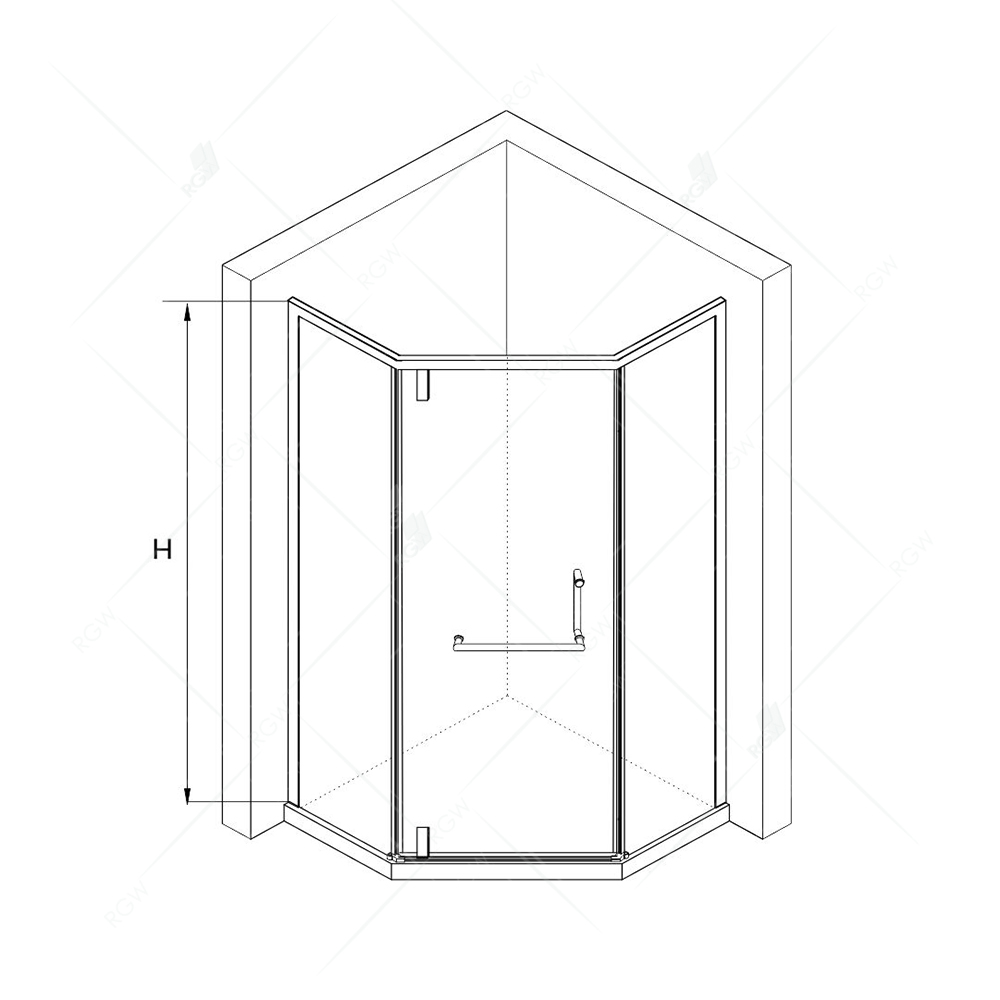 Душевой уголок RGW Hotel HO-084W 90x90 белый, сатинат