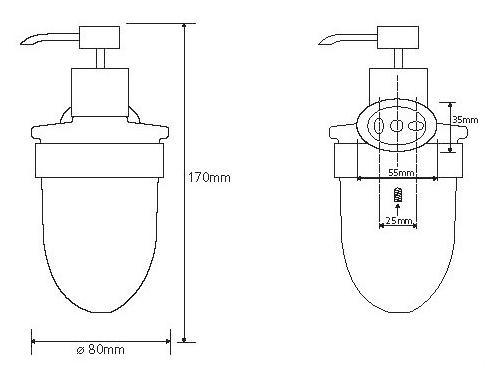 Дозатор жидкого мыла Bemeta Oval 118409011 хром