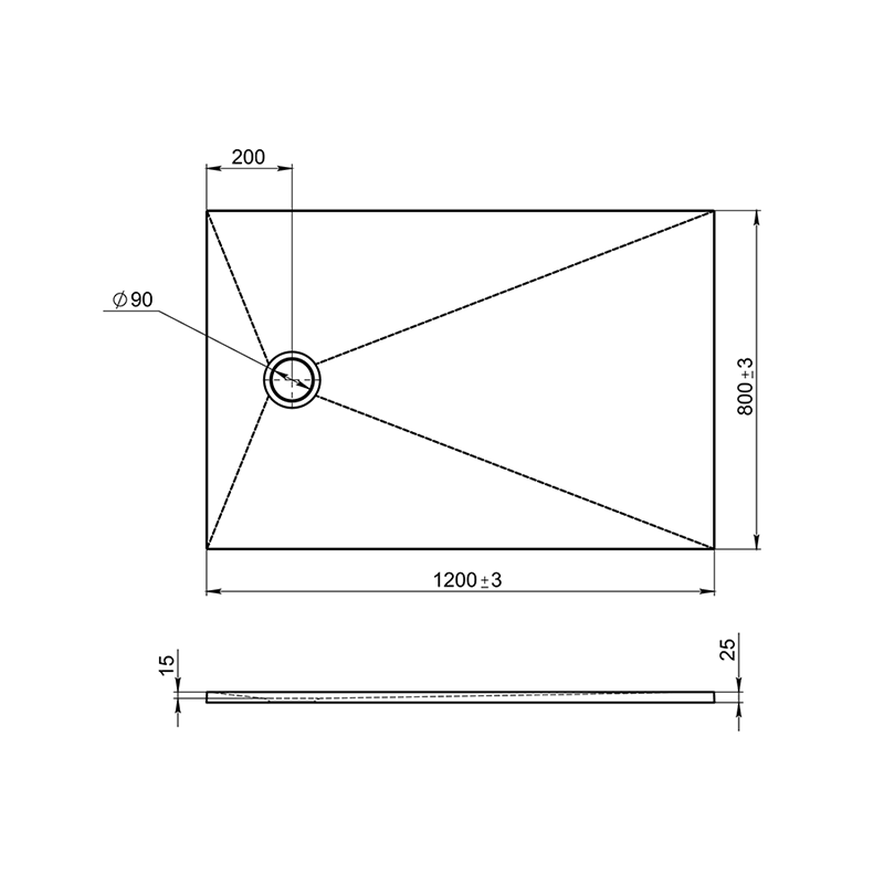 Поддон для душа Jacob Delafon Tolbiac 120x80 E6D331RU-NGM черный матовый