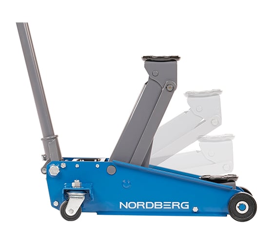 Подкатной домкрат Nordberg 3 т, 120-450 мм, с резиновой насадкой N32030