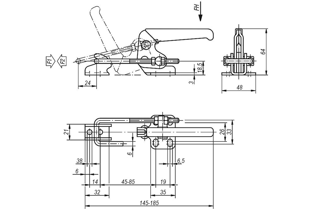 Устройство зажимное стягивающее KIPP K0080.0250N
