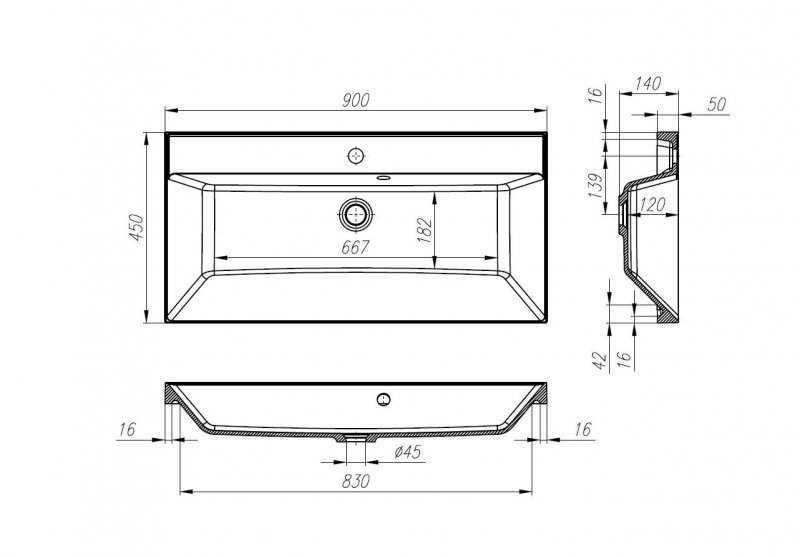 Тумба с раковиной BelBagno Vittoria 90 см