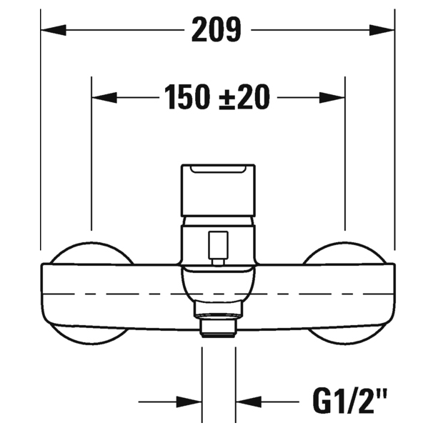 Смеситель для ванны Duravit B.1 B15230000010