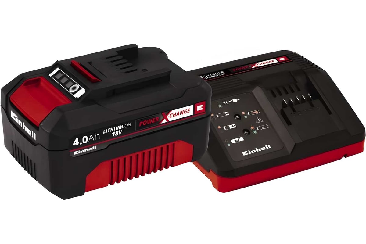 Устройство зарядное 3 А с аккумулятором Einhell PXC 18 В, 4 Ач, Starter kit 4512042