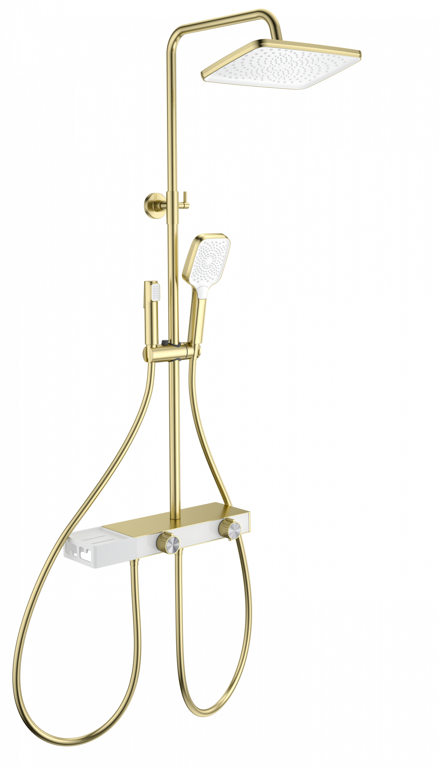 Душевая стойка Wonzon&Woghand Shelf WW-B4161-BG термостат, брашированное золото