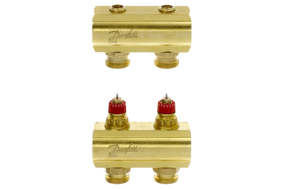 Коллекторы Danfoss FHF-2 для 2 контуров 088U0502