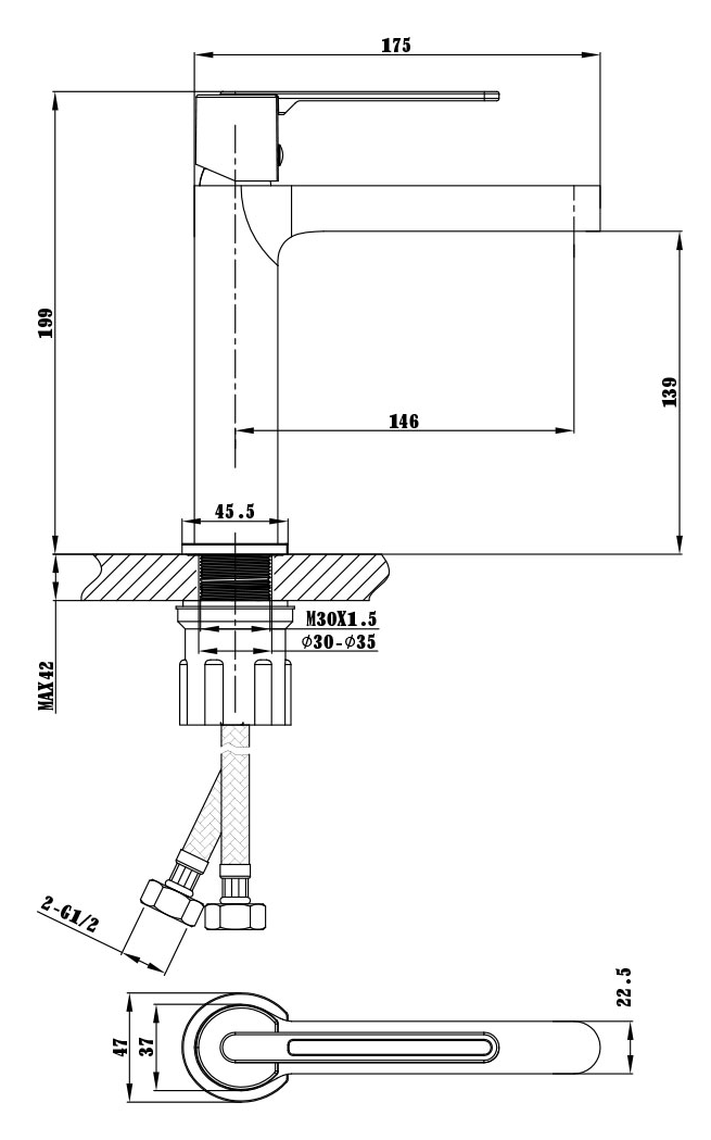 Смеситель для раковины Vincea Rondo VBF-1R1BG брашированное золото