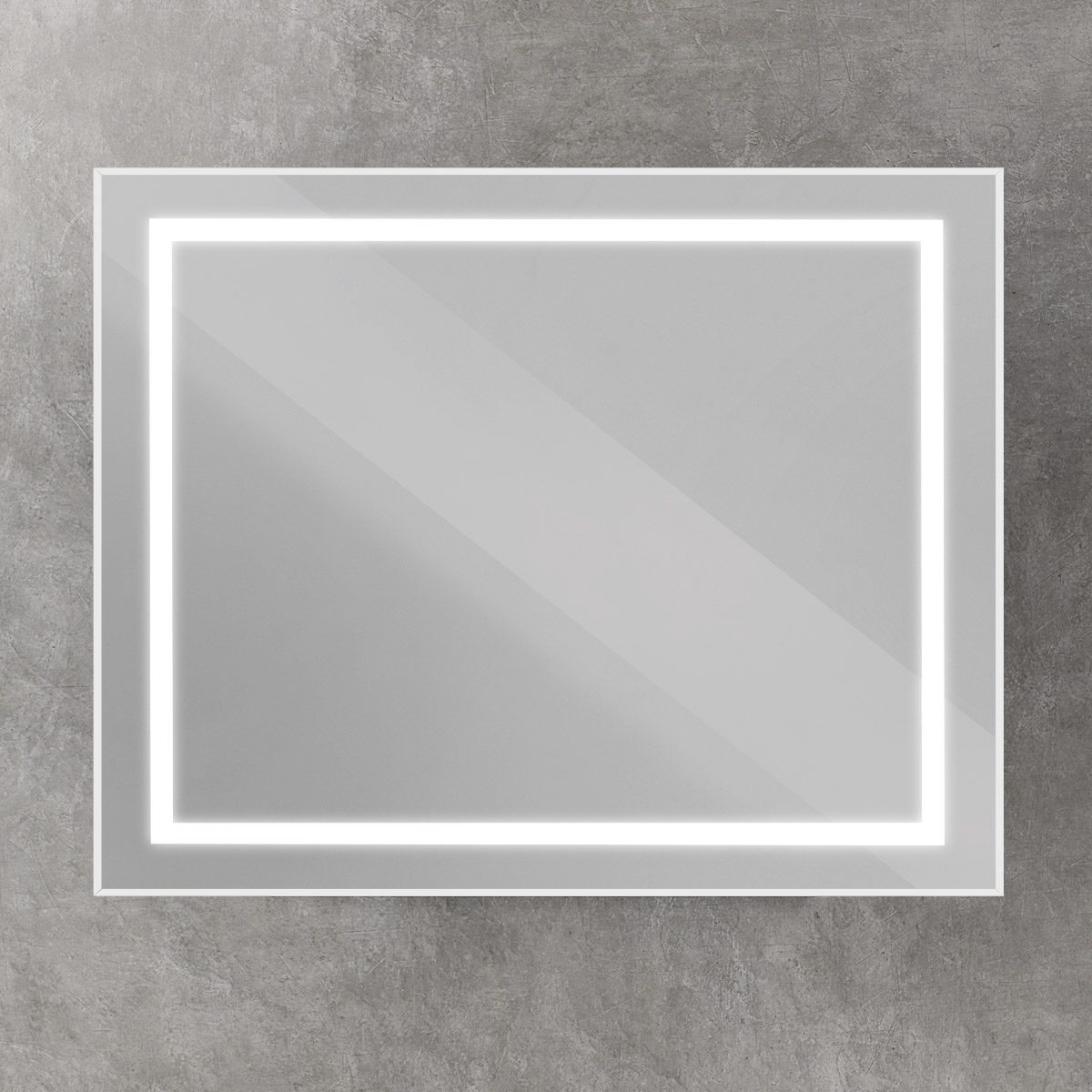 Зеркало BelBagno SPC-KRAFT-1000-800-SENS-AL 100x80 см сенсорный выключатель, сатин