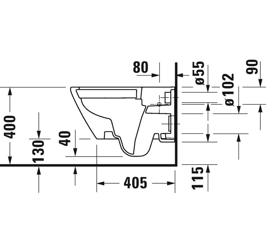 Подвесной унитаз с инсталляцией Duravit D-Neo Set_D-Neo_черный 4 в 1, кнопка черный матовый