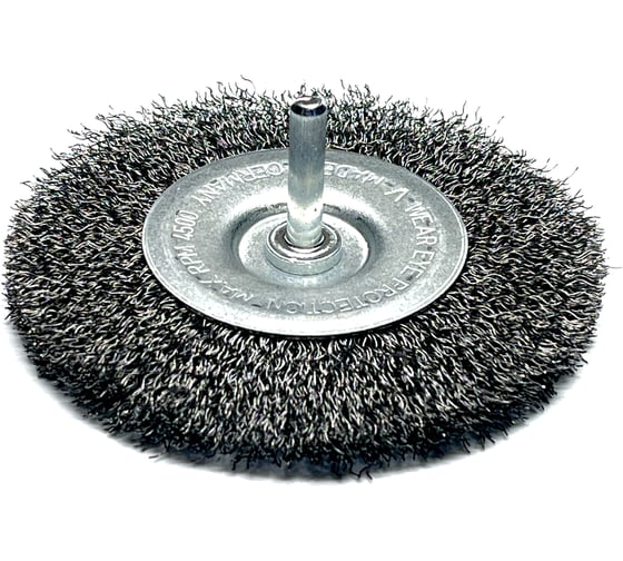 Щетка диск гофрированная Lessmann 100х10х0.25 мм, хвост-к 6 мм 410152