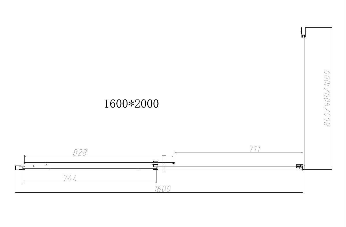 Душевой уголок Vincea Dice VSR-4D8016CLB 160x80 черный, стекло прозрачное