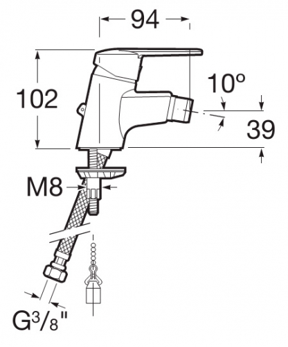 Смеситель для биде Roca Victoria 5A6125C00