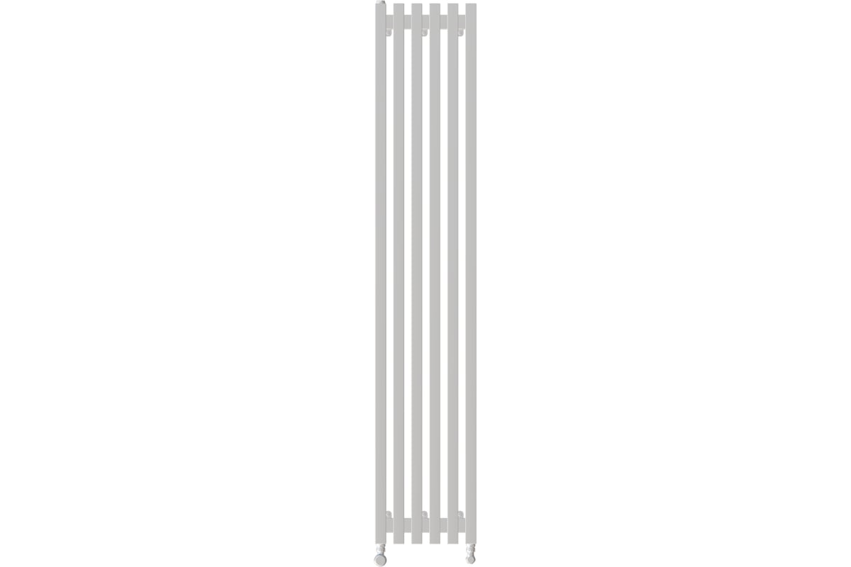 Вертикальный стальной радиатор GUARDO Retta 6P 1800x180 мм, 4 секций, S=10м², нижнее центральное подключение 6P-1800-04 MK-VER R9016(M)