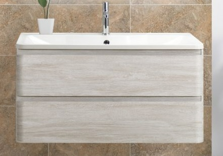 Тумба с раковиной BelBagno Albano 120 см подвесная, Rovere Vintage Bianco