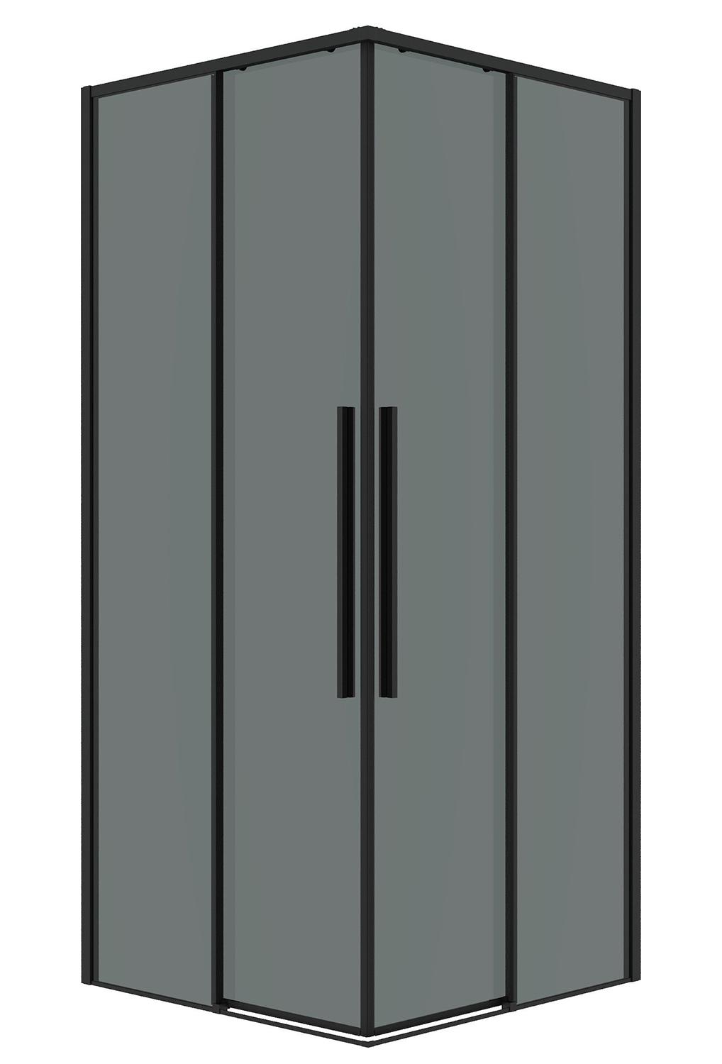 Душевой уголок Grossman Galaxy 300.K33.01.1010.21.10 100x100 тонированный, черный матовый