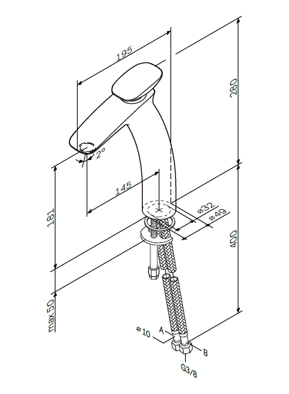 Смеситель для раковины Am.Pm Spirit V2.0 F70A92200