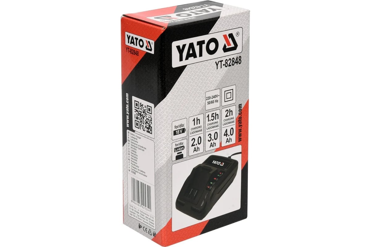 Зарядное устройство 18 В, 60 мин Yato YT-82848